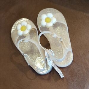 Old Navy Glitter Sandals with Daisy Accent